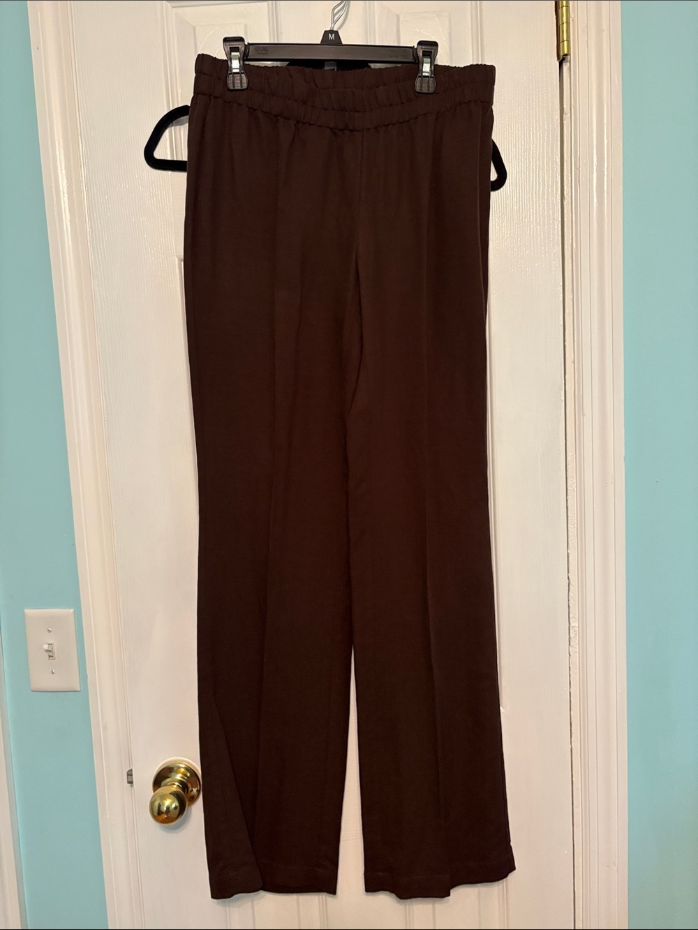 Chico's Wide-Leg Pull-On Pants in Chocolate Brown